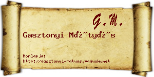 Gasztonyi Mátyás névjegykártya