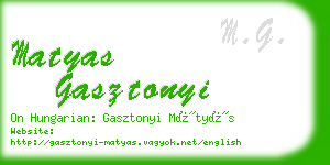 matyas gasztonyi business card